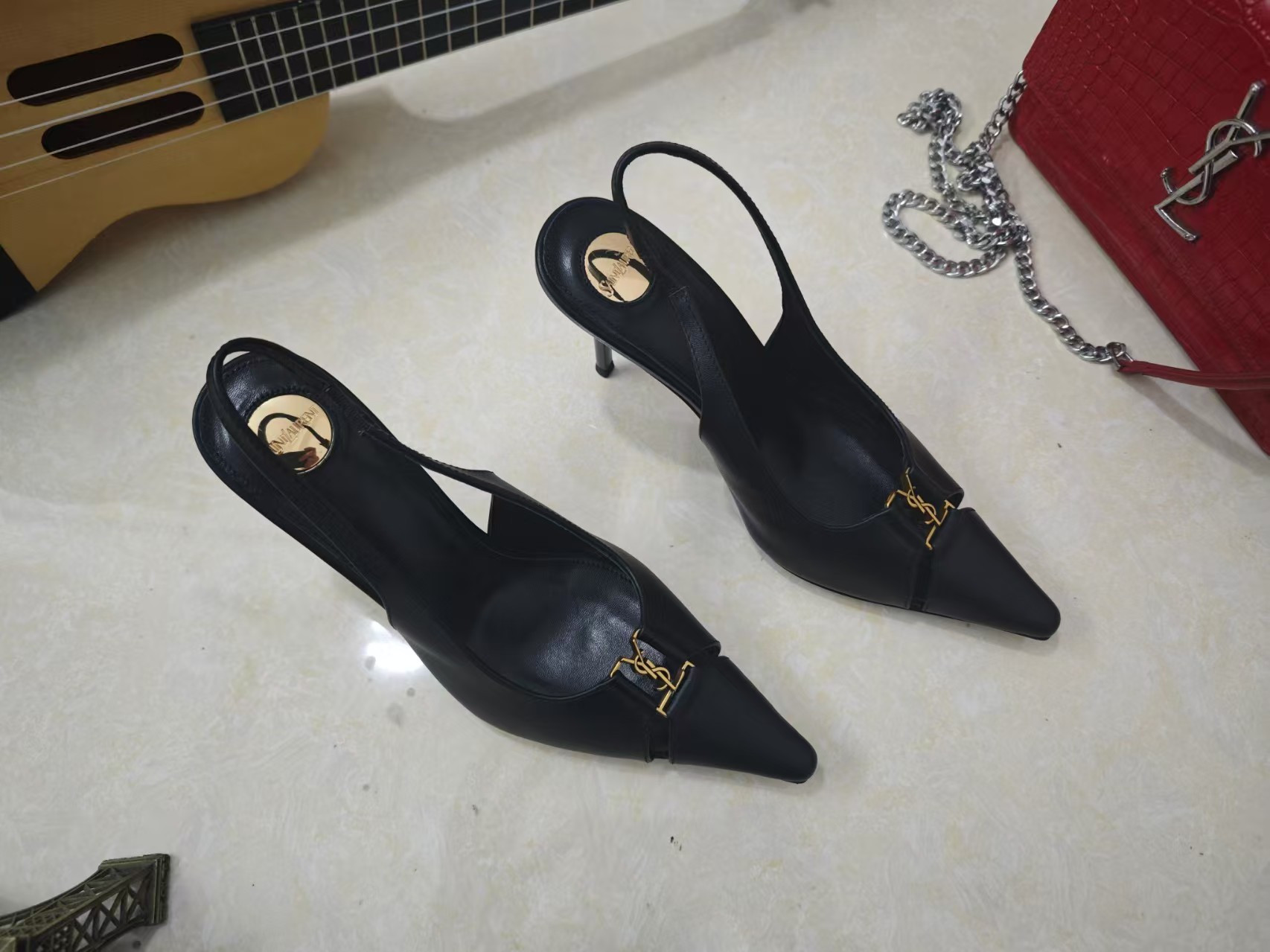 UA Y51 Sa1nt Lau*nt Slingback Pumps
