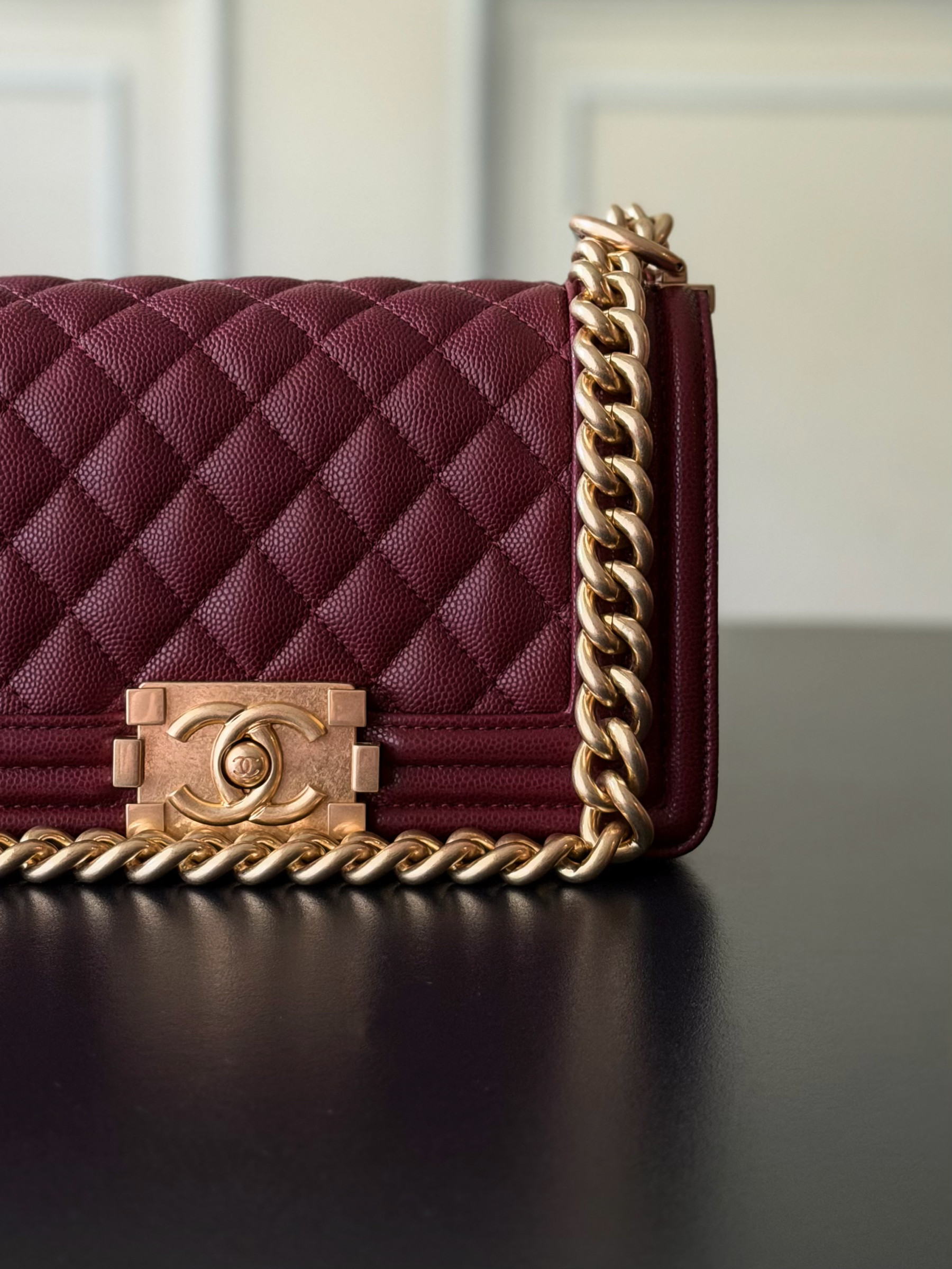 Ch**el boy handbag 12x20x7cm