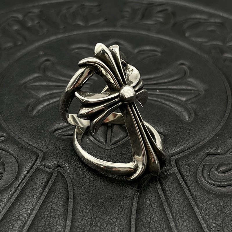 Ch*0me He**ts Cross Cutout Ring