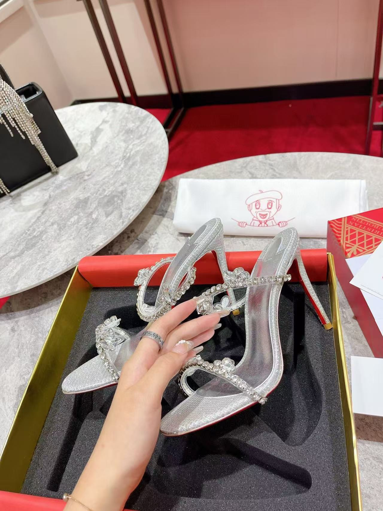 UA Chr1st1an Louboutin Just Queen 100 Heel Height crystal-embellished