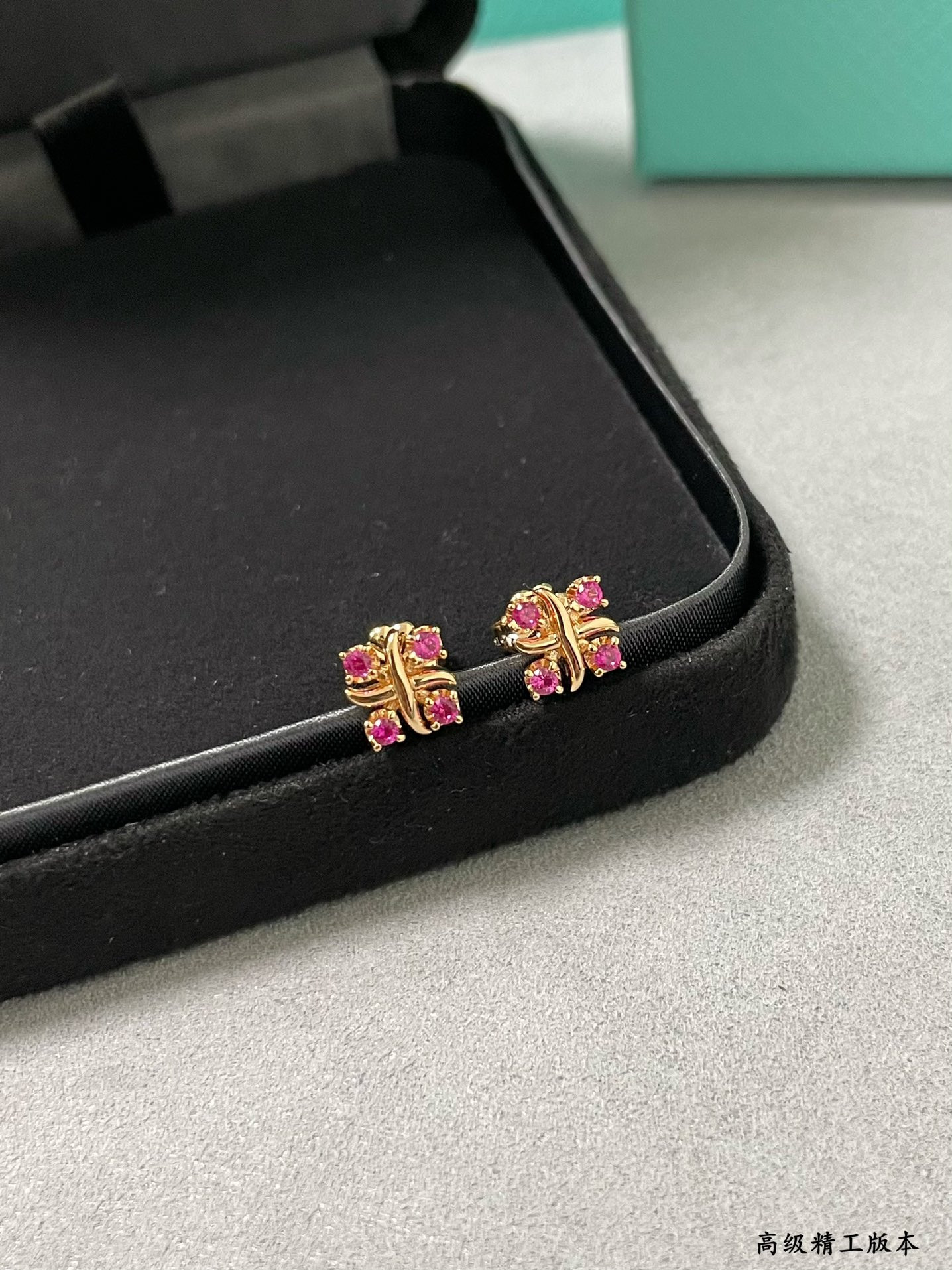 Tiffany & Co. Double Tone Cross Earrings