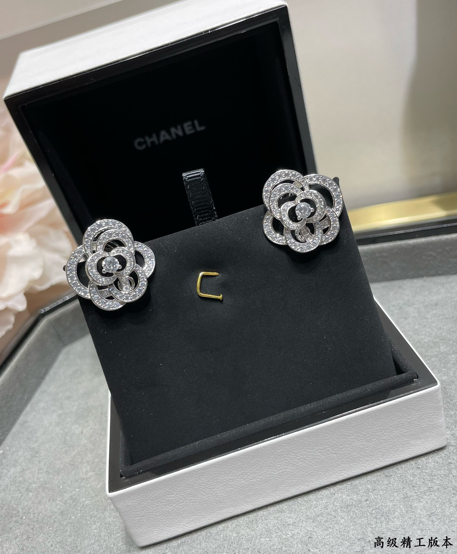 Ch**el Camellia Earrings