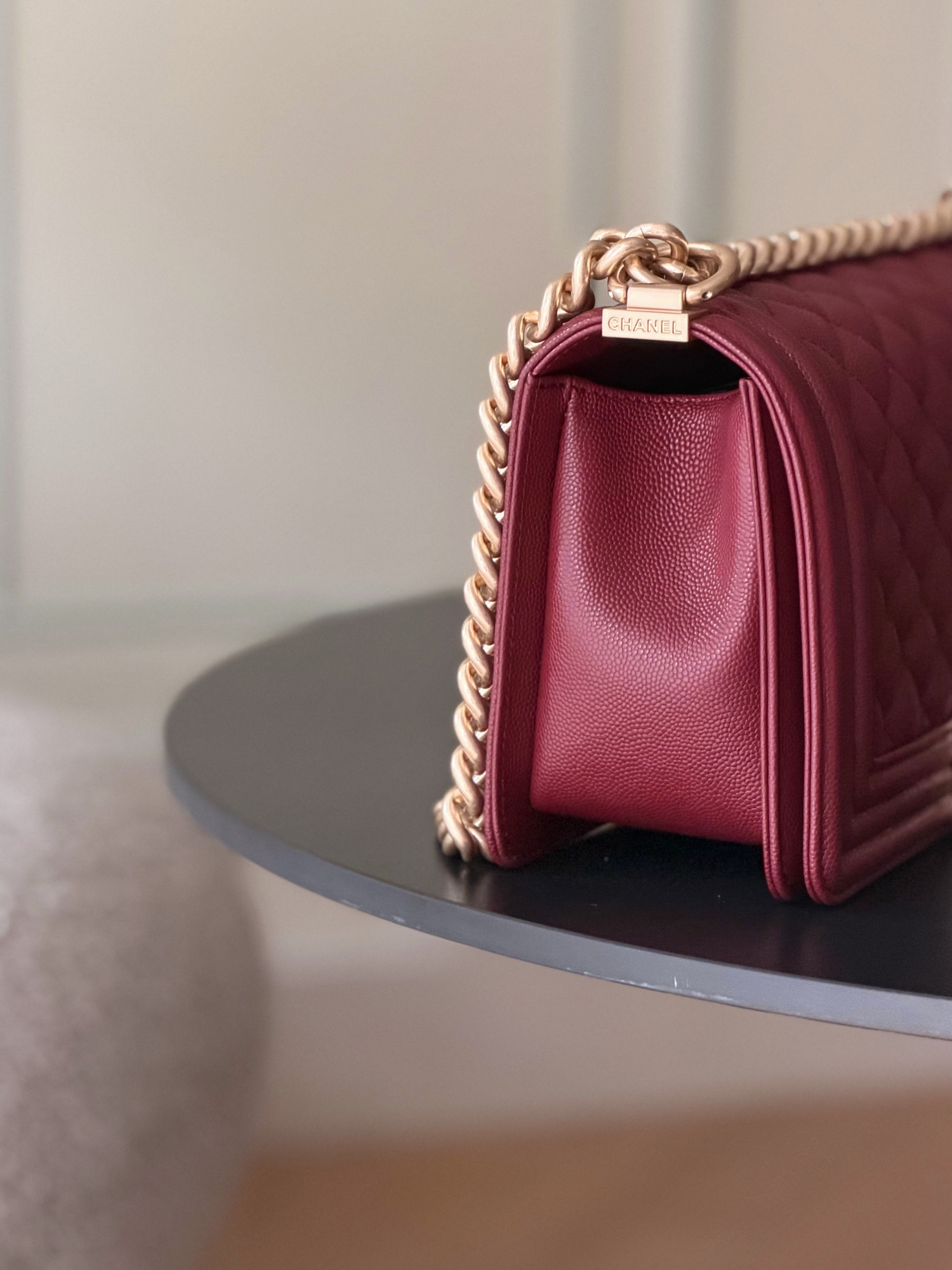 Ch**el Boy Handbag 15x25x9cm