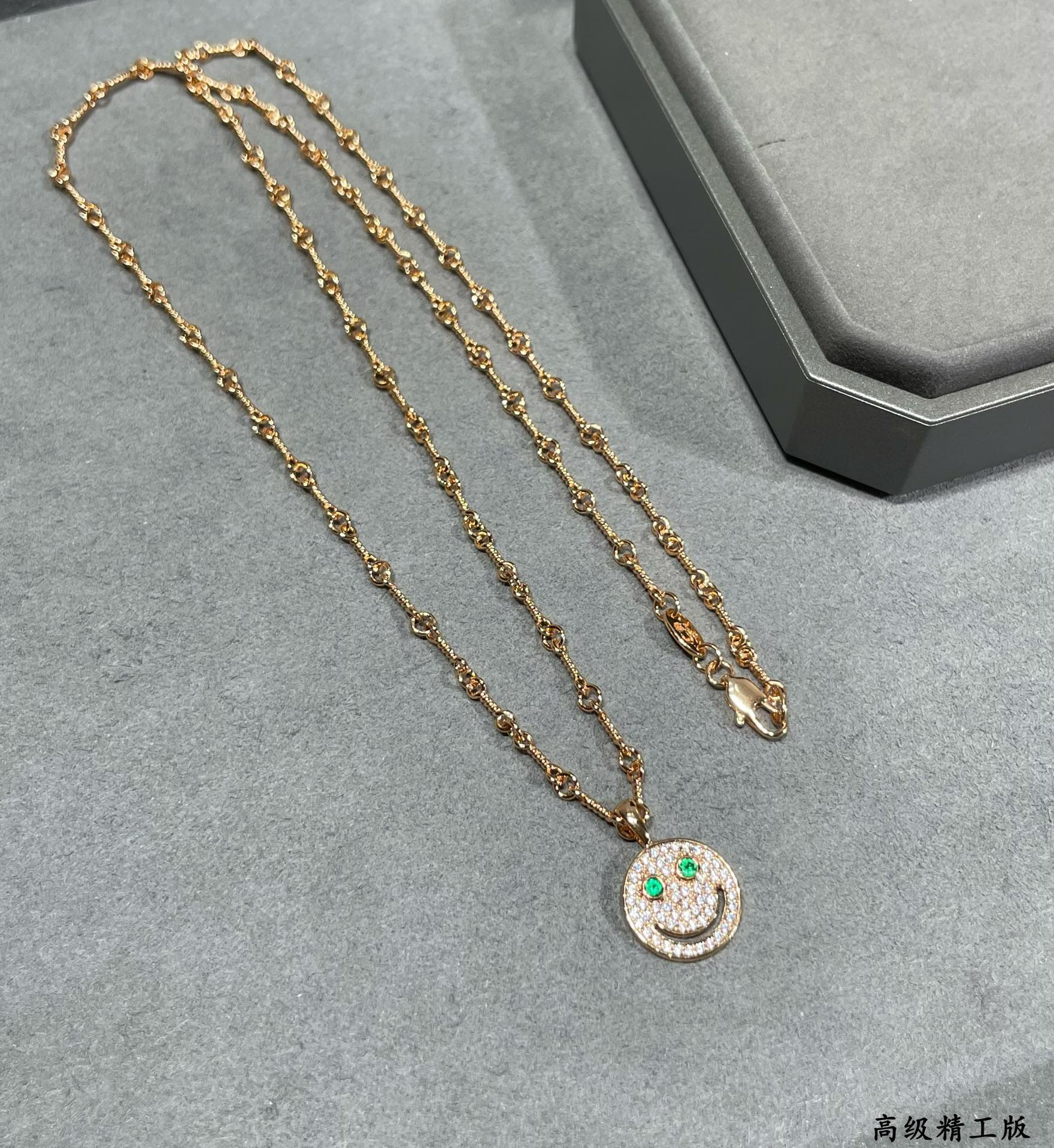 Chrome Hearts Round Smiley Face Necklace