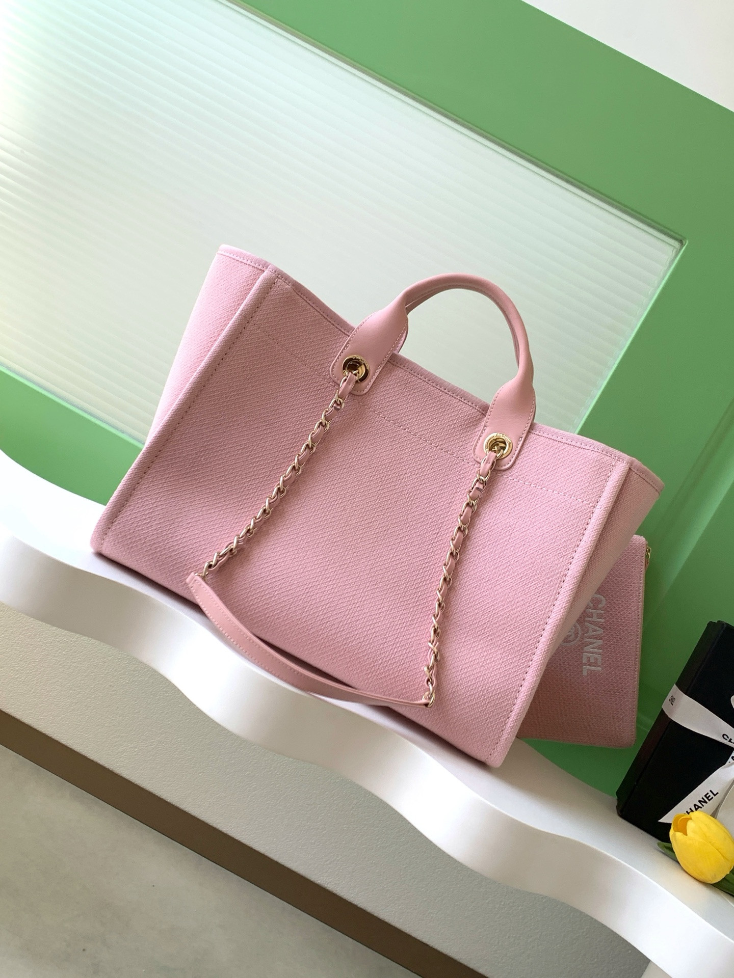 Chanel Deauville Tote Shopping Bag 38x13x22cm