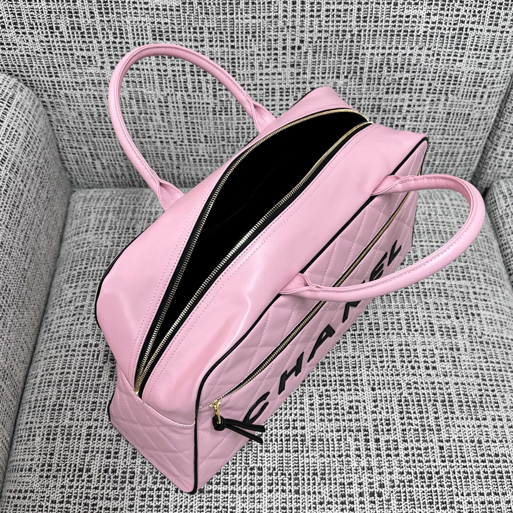 Ch**el Boston Bowling Bag Without Box 46cm