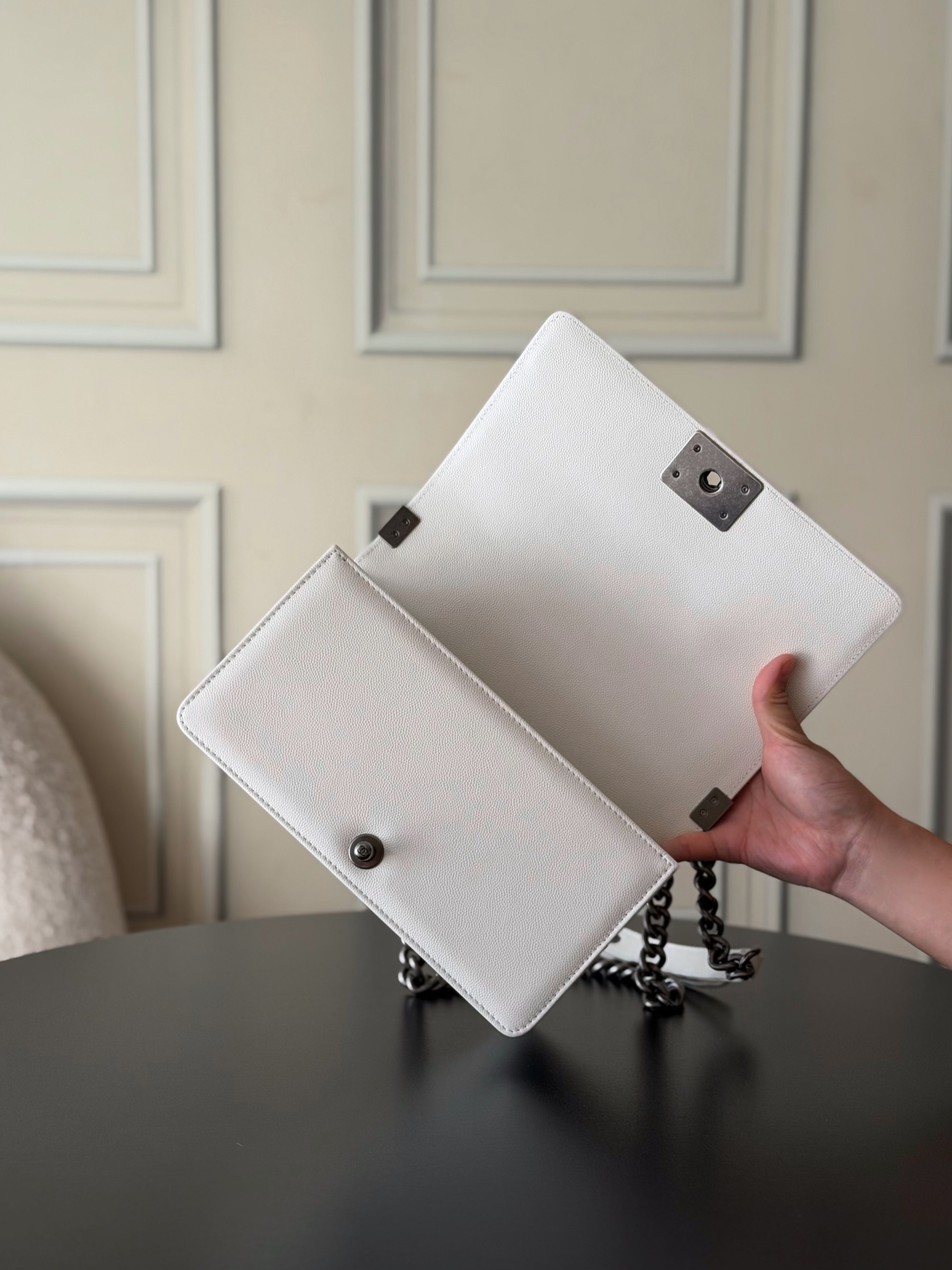 Ch**el Boy Handbag 15x25x9cm