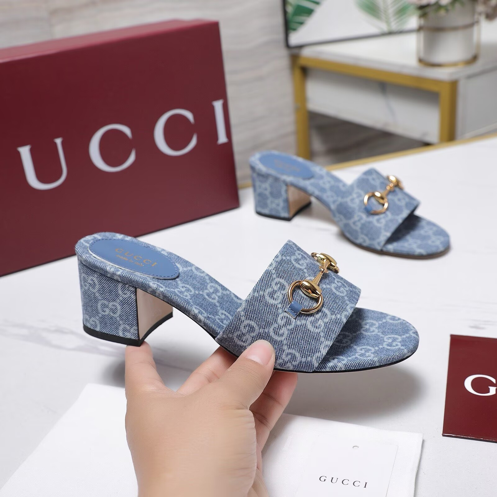UA Gvc*1 Slide Sandal with Horsebit 5.5cm Heel