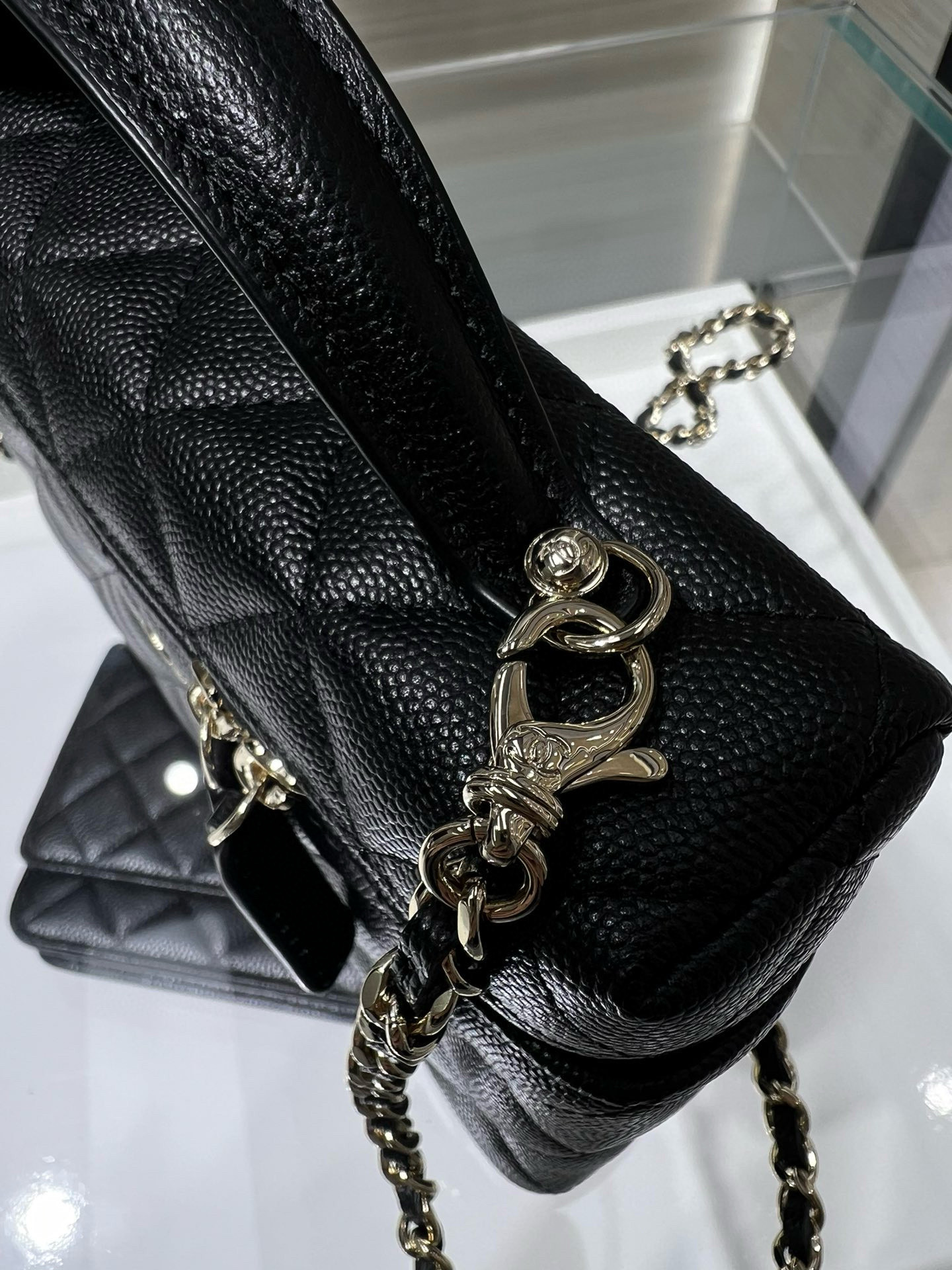 Ch**el classic vanity with chain handbag 17x19.5x5cm