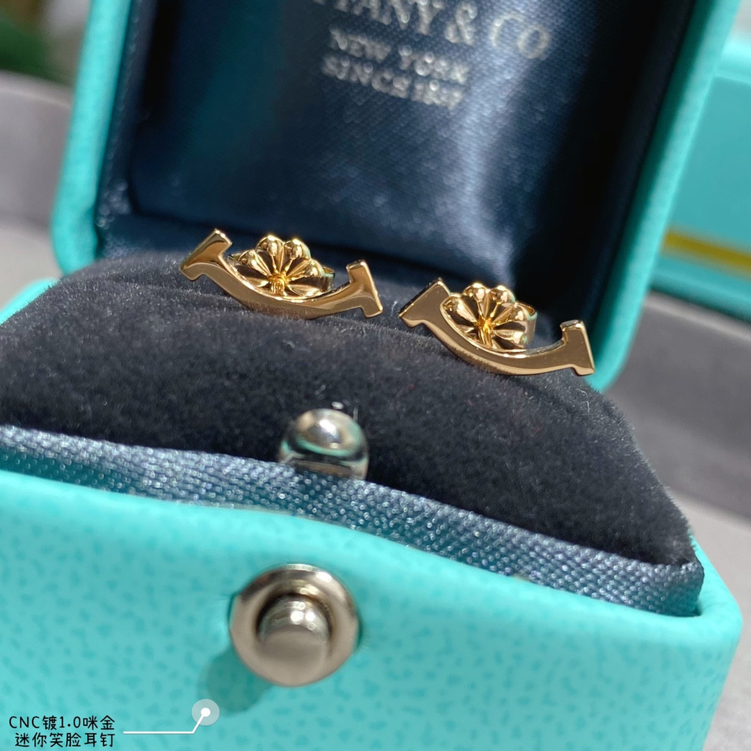 Tiffany & Co. Mini Smile Smooth Stud Earrings