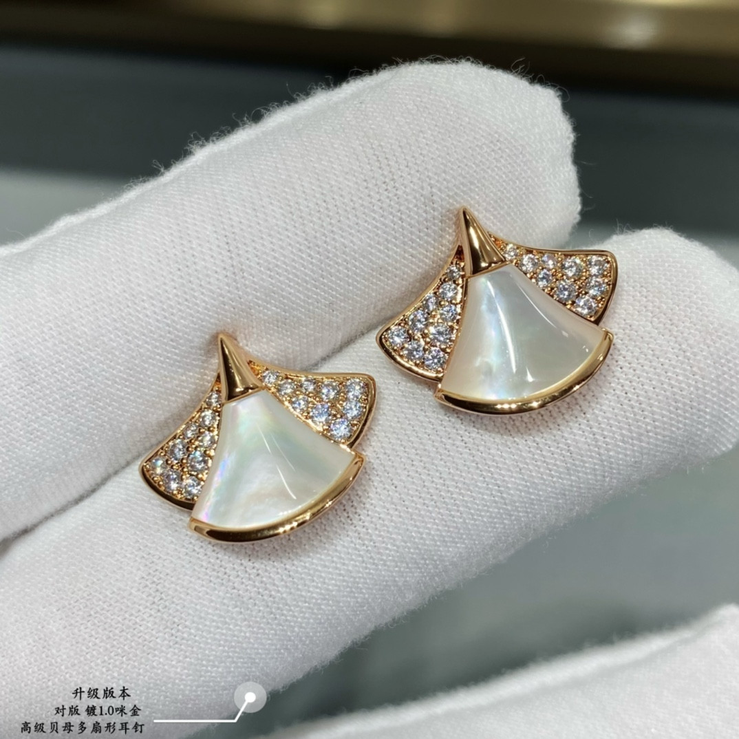 Bv1g*ai Multi-fan skirt fan shape Earrings