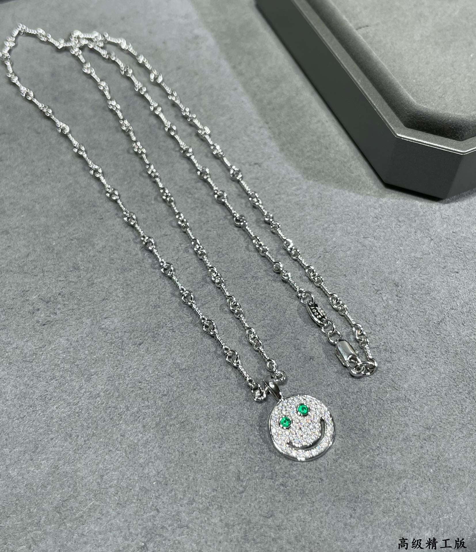Chrome Hearts Round Smiley Face Necklace