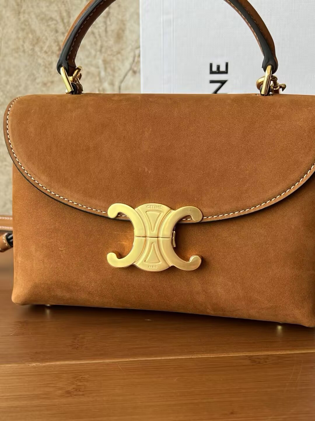 Ce1i*e Teen Nino Bag IN NUBUCK CALFSKIN 20.5x13x8cm