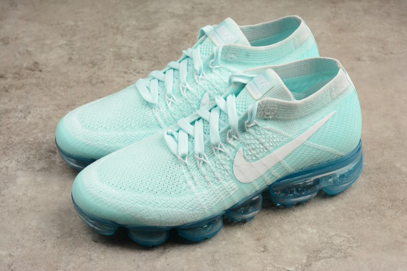 UA Nike Air Vapormax Flyknit Glacier Blue White Shoes