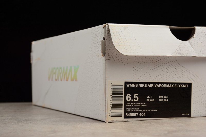 UA Nike Air Vapormax Flyknit Glacier Blue White Shoes