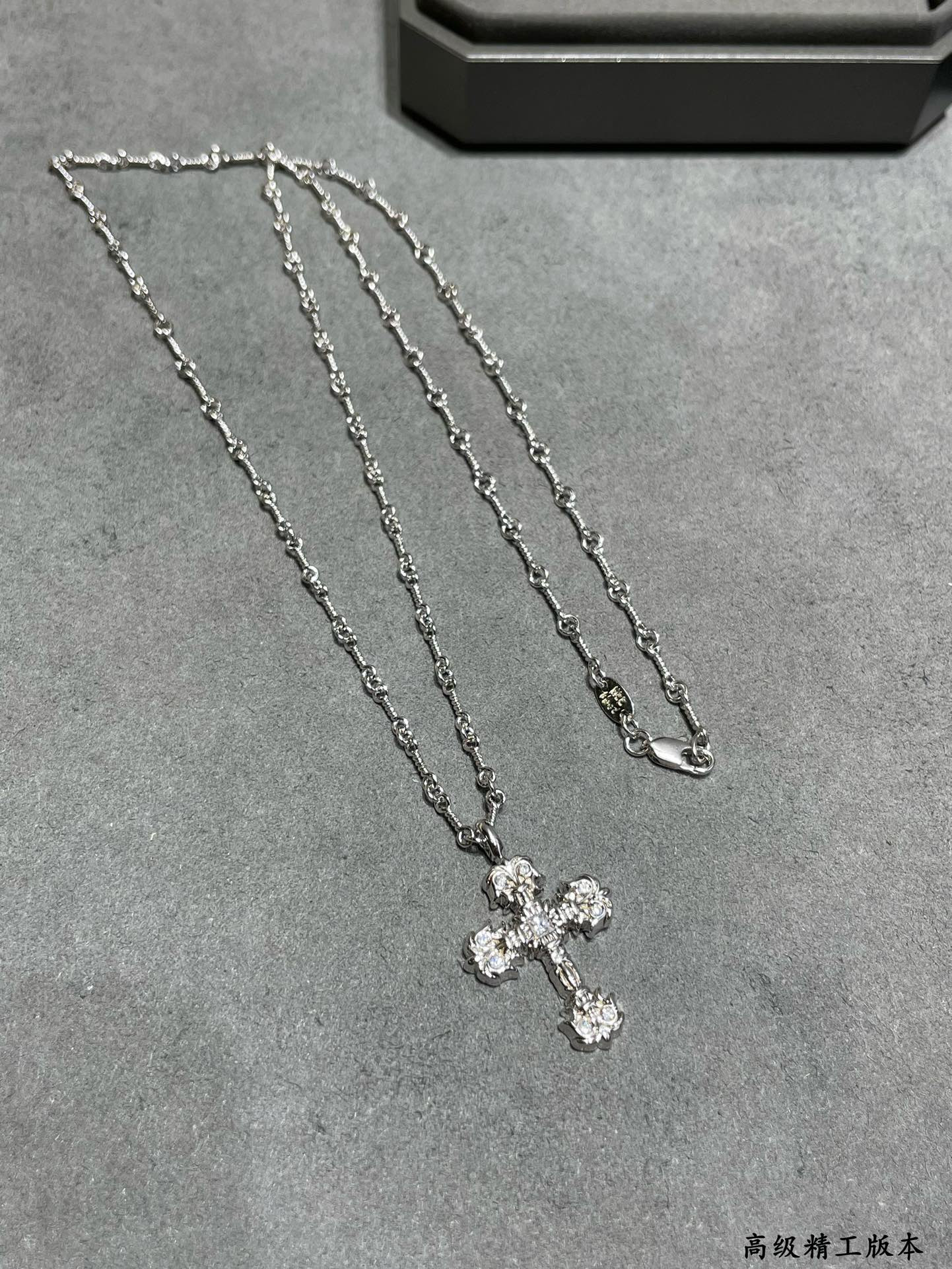 Chrome Heart Flame Cross Necklace