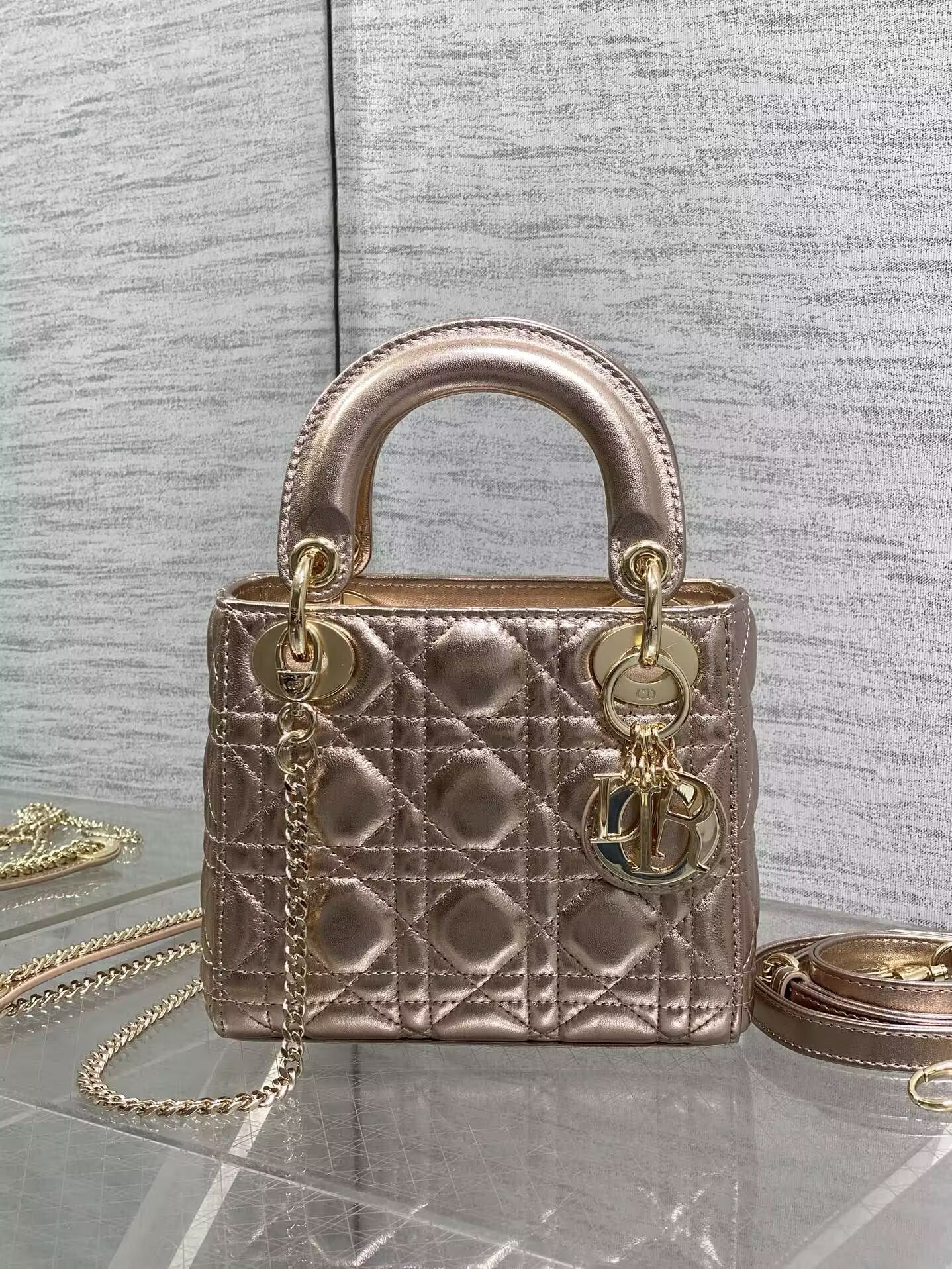 Mini Lady D10r Bag Cannage Calfskin 17 x 15 x 7 cm