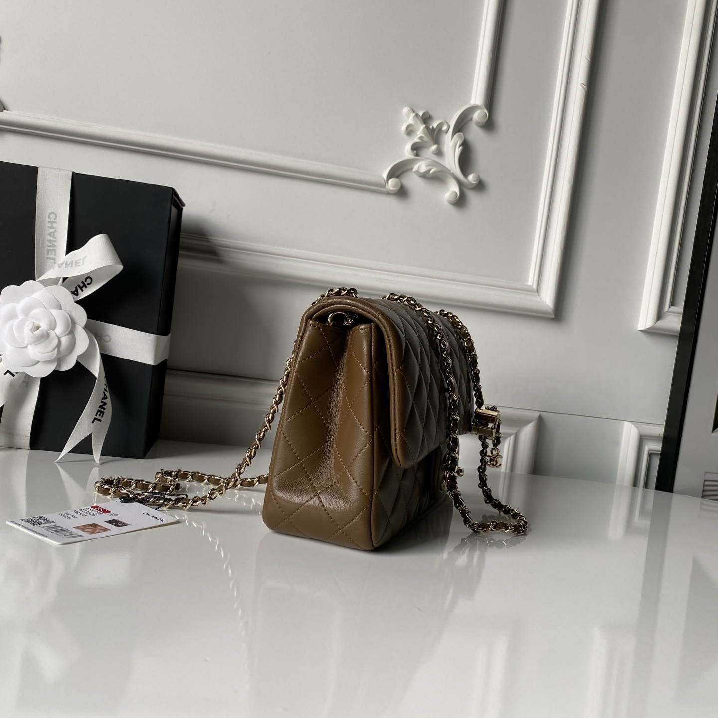 Ch**el classic flap handbag cf as5756 14.5x23.5x7cm
