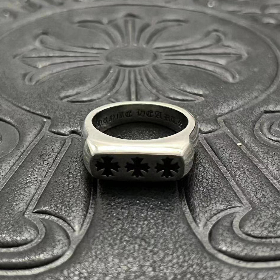 Ch*0me He**ts Cross Ring