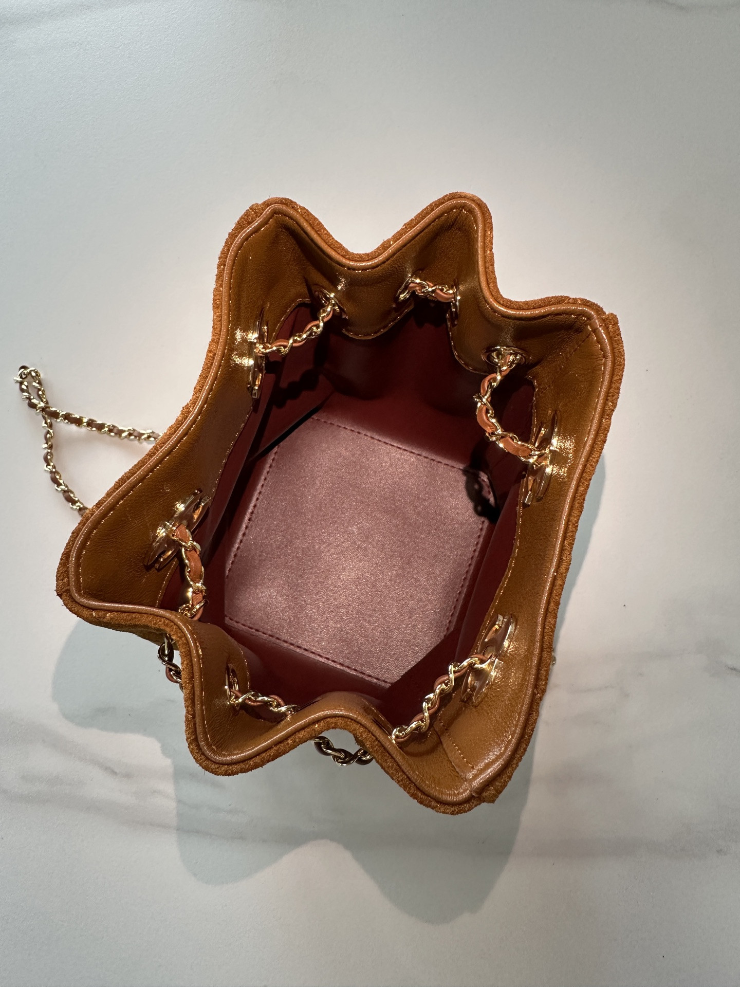 Ch**el Bucket Bag with chain AP5359 18x11.5x11.5cm