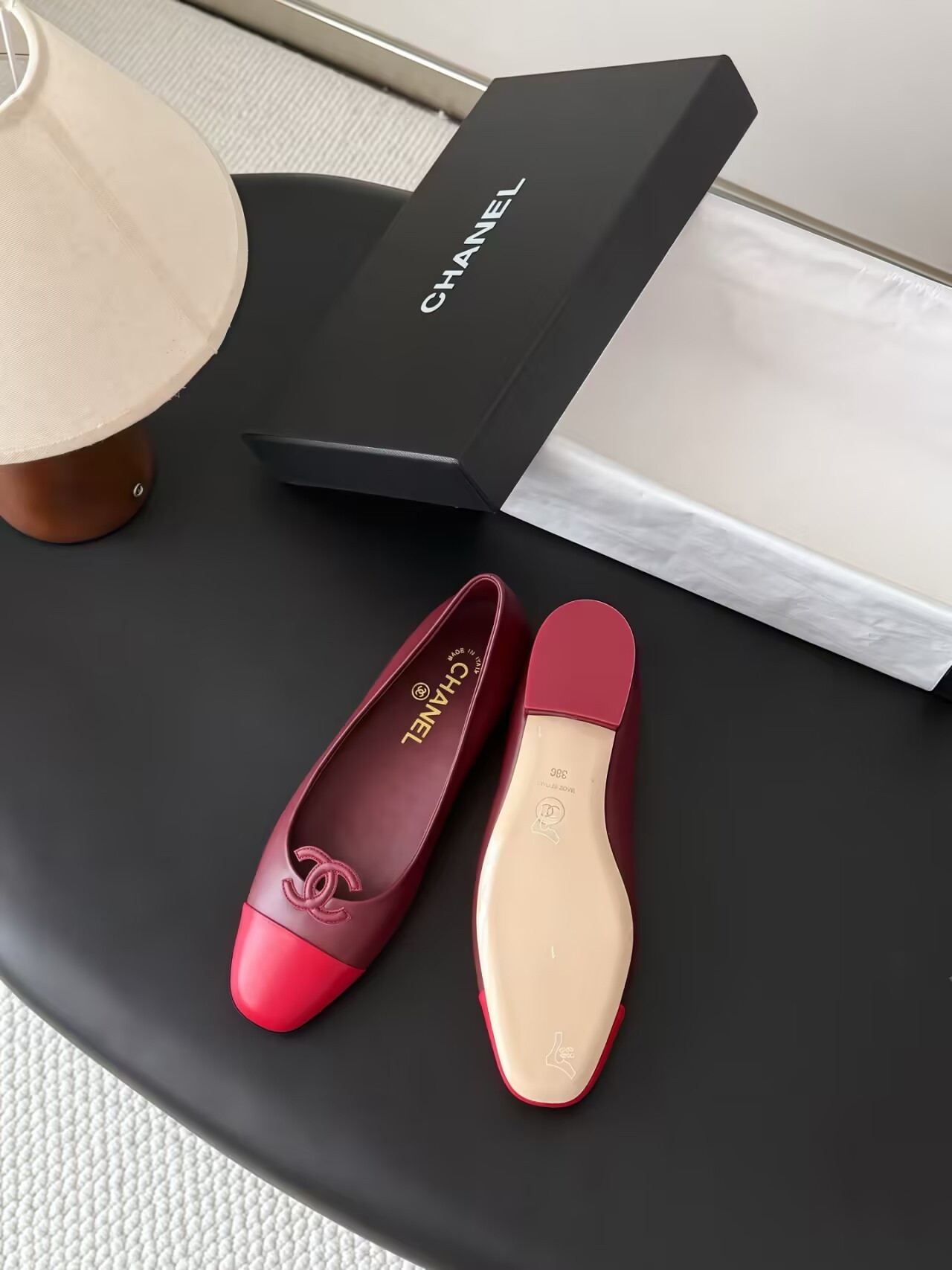 UA Ch**el Leather Ballet Flats