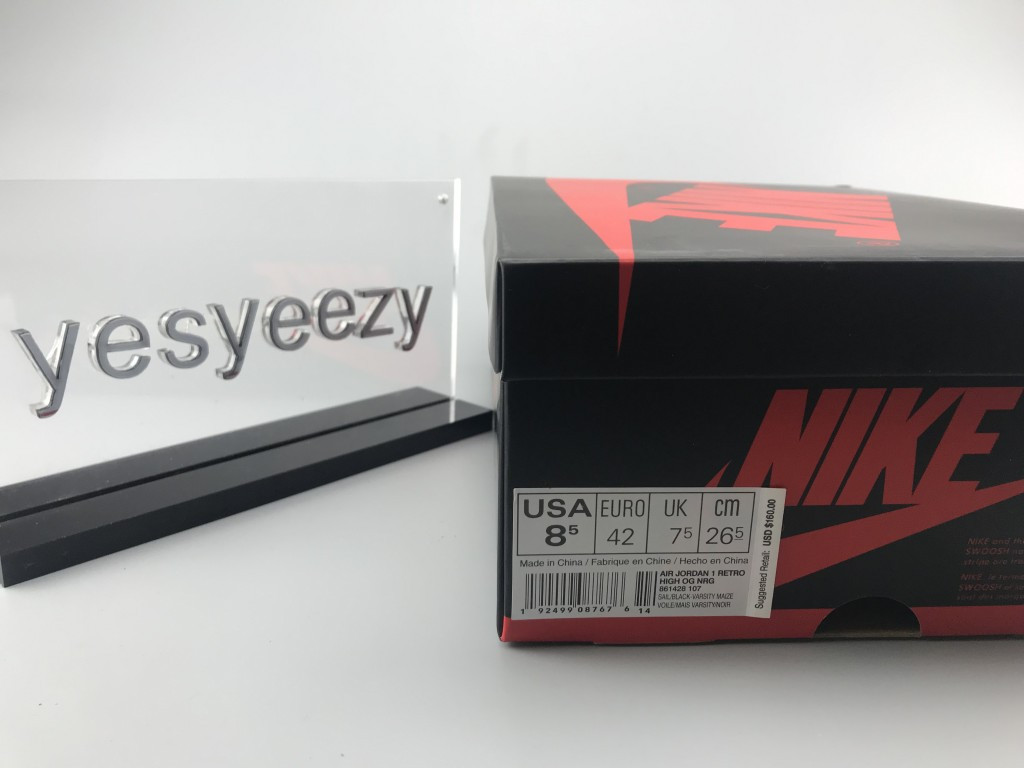 UA AIR JORDAN 1 RETRO HIGH OG NRG NOT FOR RESALE BLACK YELLOW