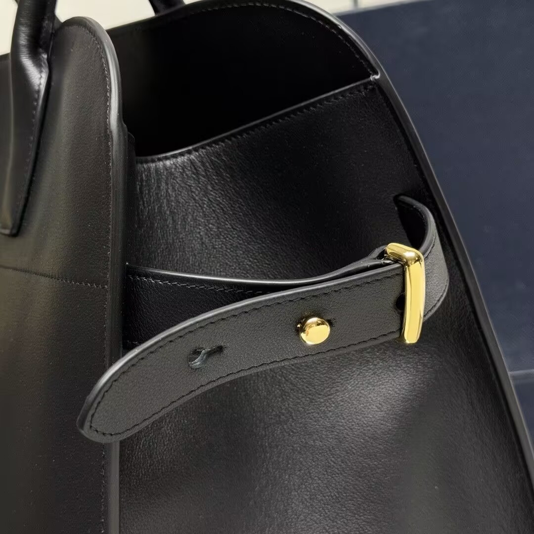 Pra*a Large Leather Tote Bag Without Box 24.5x38x18cm