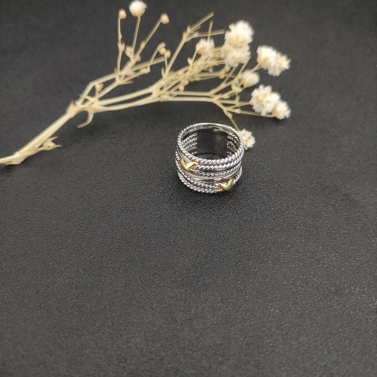 David Yurman Double X color Ring