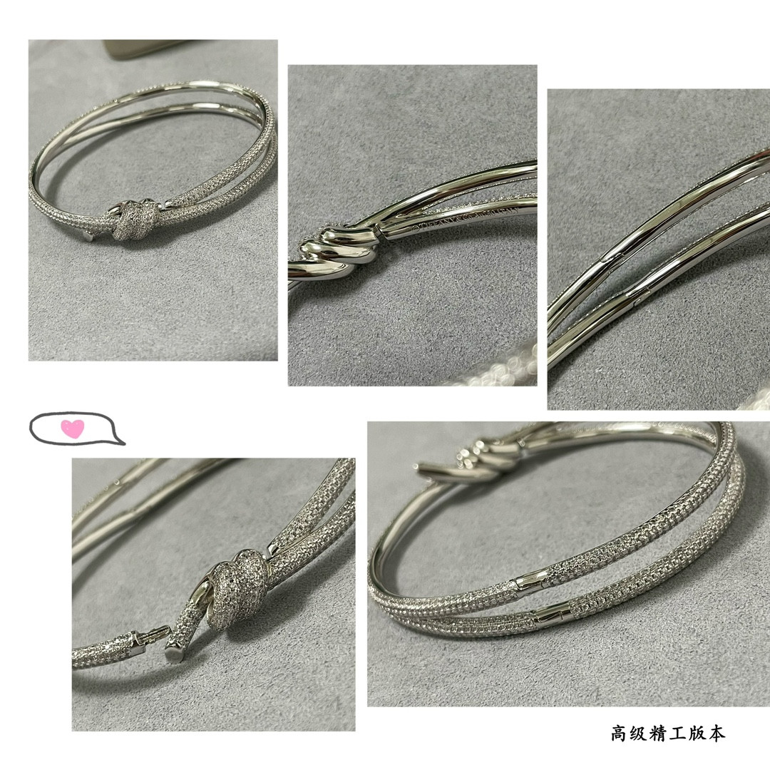 T*f*ny & Co. T Wire Knot Full D1am0nd Bracelet