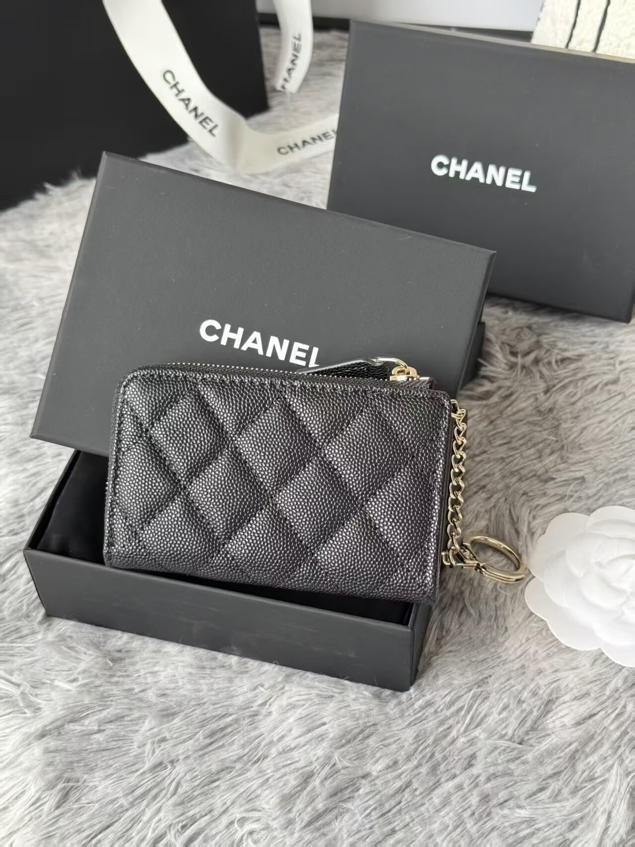 Ch**el Card holder 11.5×7.5×1.5cm
