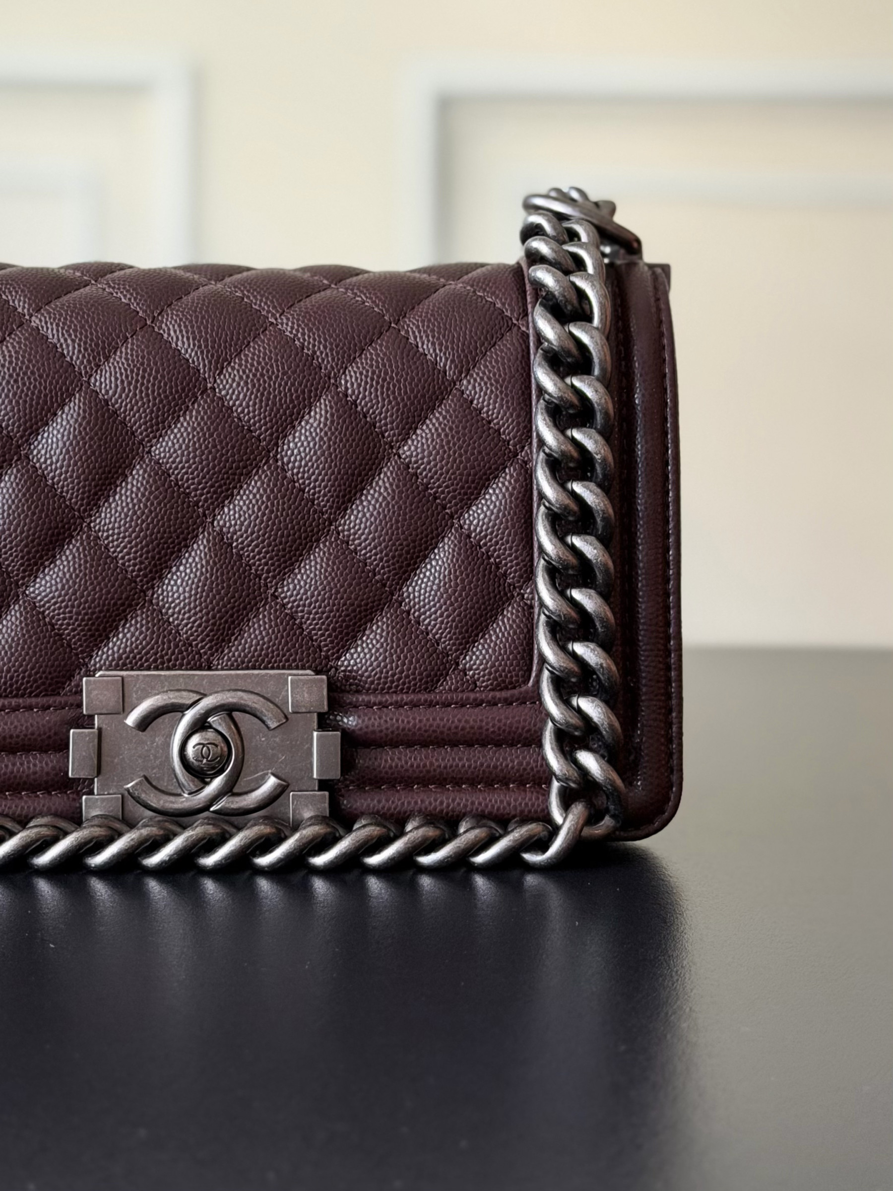Ch**el boy handbag 12x20x7cm