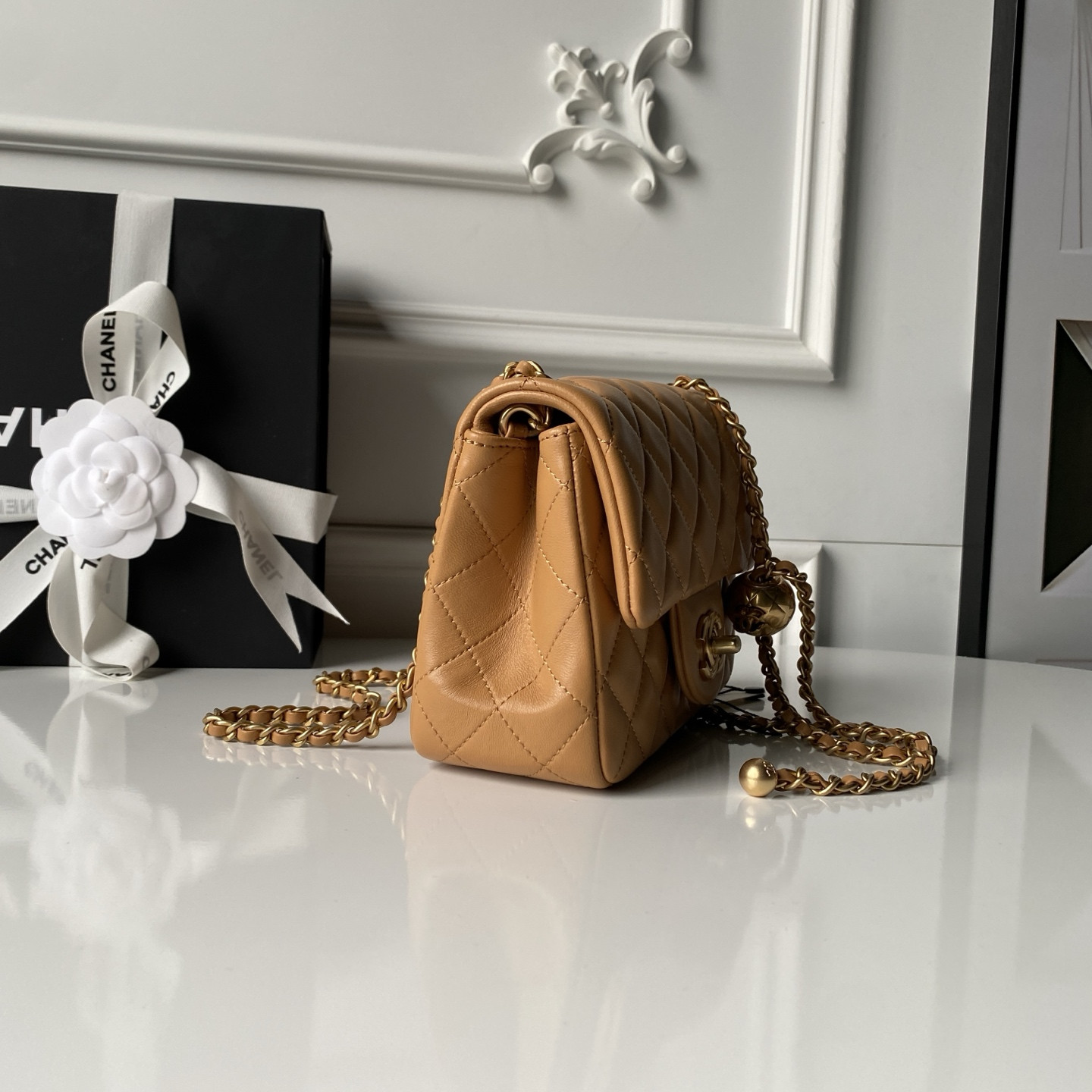 Ch**el MINI FLAP BAG 13.5x17x8cm