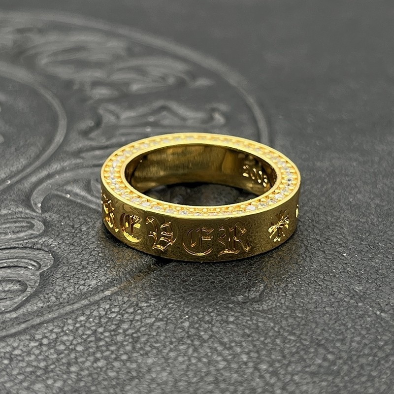 Ch*0me He**ts D1am0nd-encrusted Cross Ring