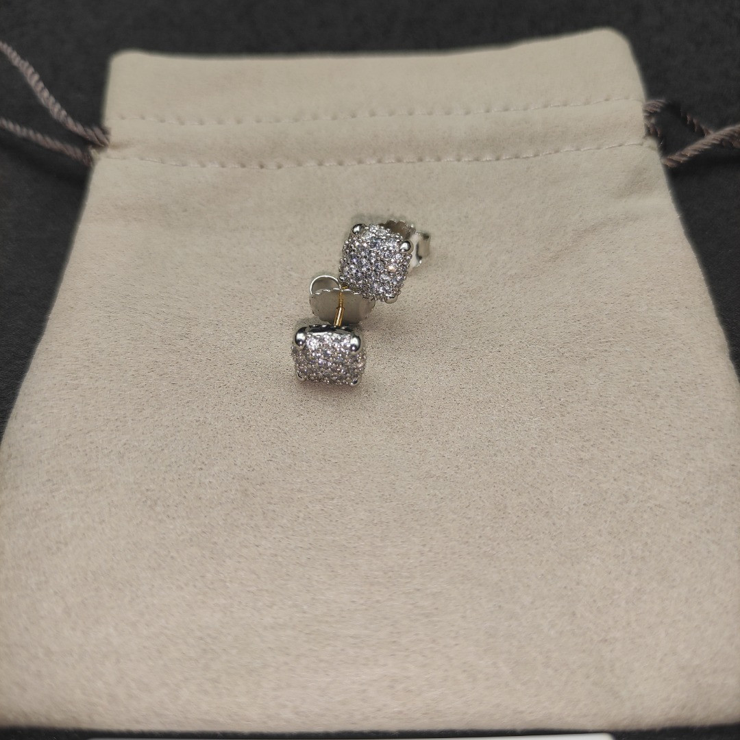David Yurman 9mm Four claws full of D1am0nds Earrings