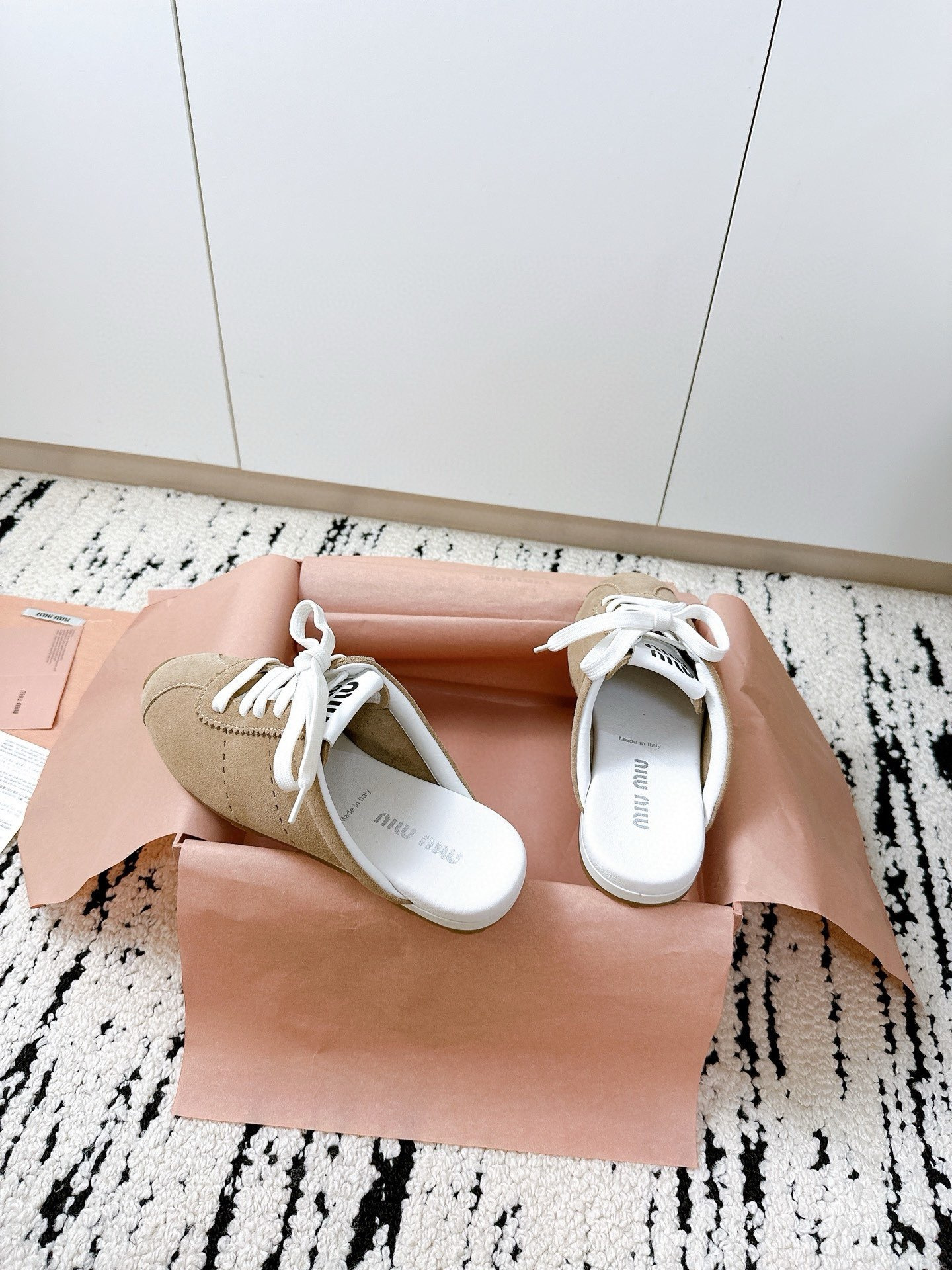UA Miu Miu Plume Suede Mules