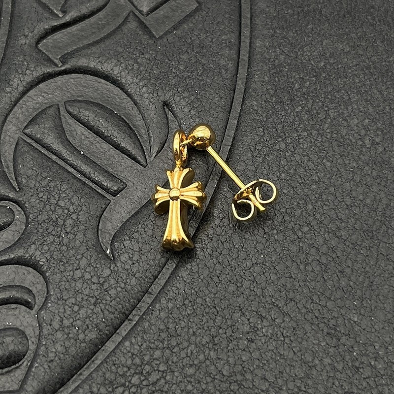 Ch*0me He**ts Cross Earrings