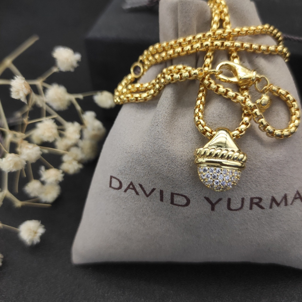 David Yurman Necklace(Chain length 50+5cm delay chain Chain thickness 3mm)
