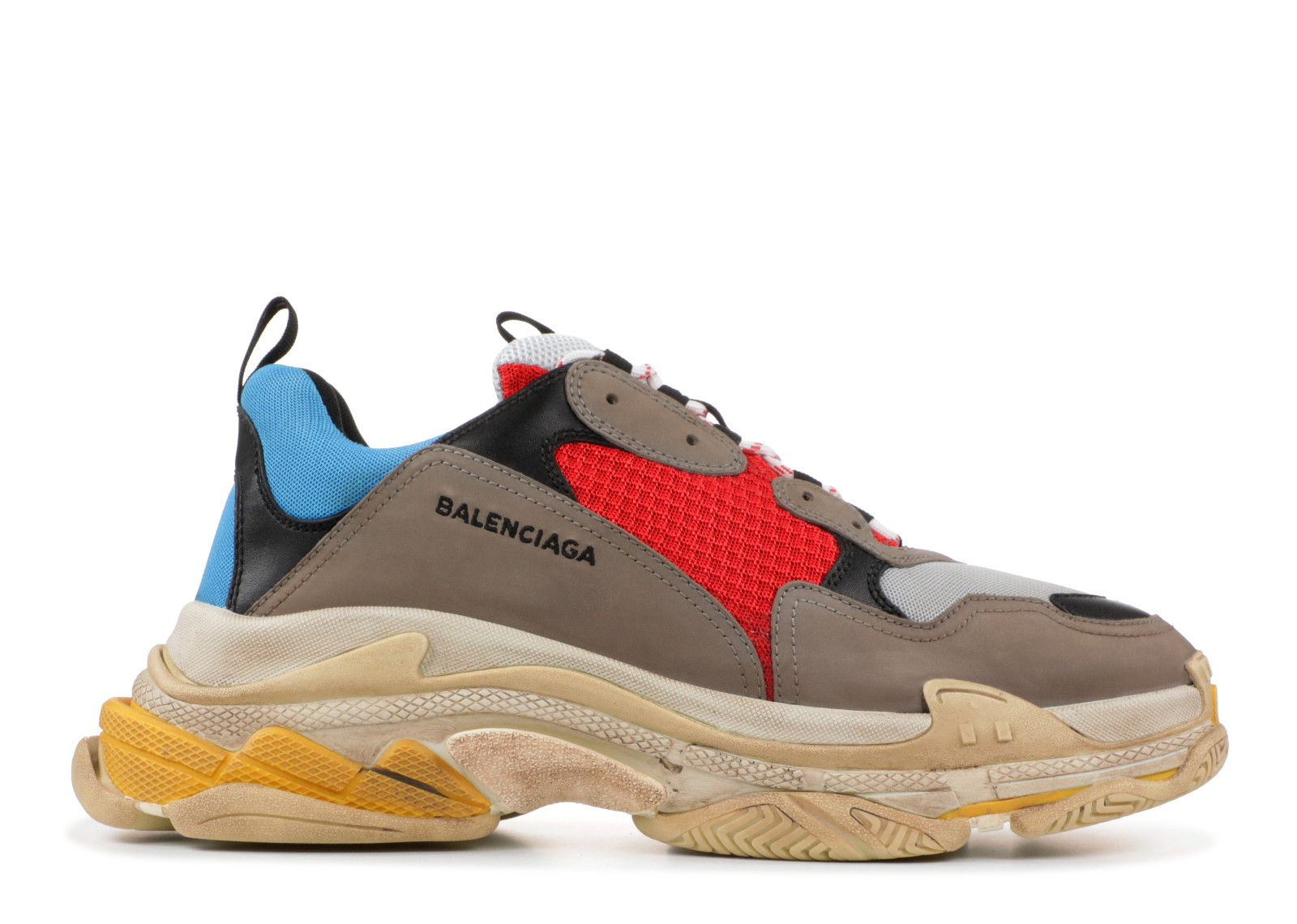 UA TRIPLE S TRAINERS GREY RED BLUE