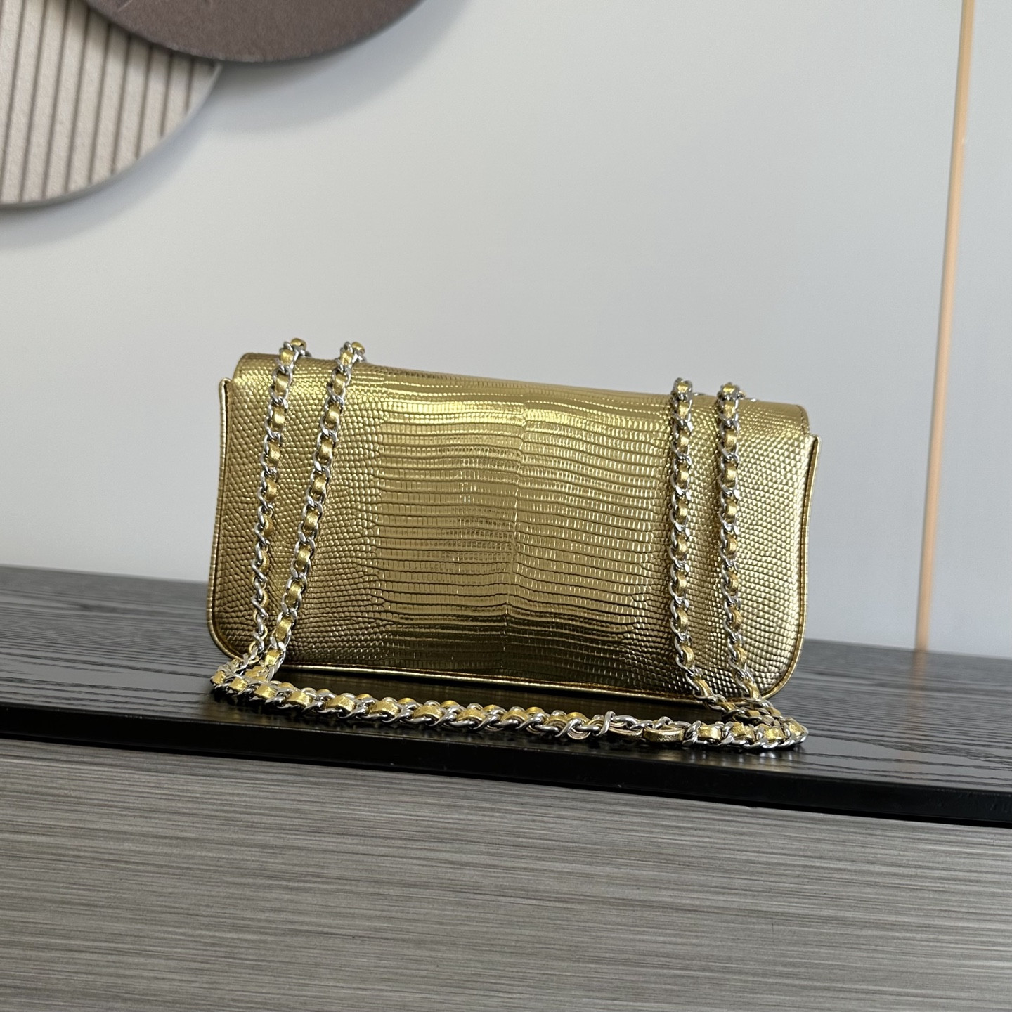 Ch**el East West Flap Bag 12x21.5x4cm
