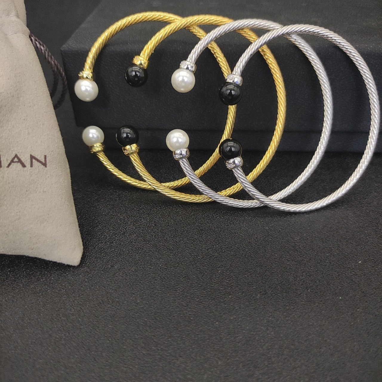 David Yurman 3mm Wrap Bracelet(wrist circumference 15-19cm)