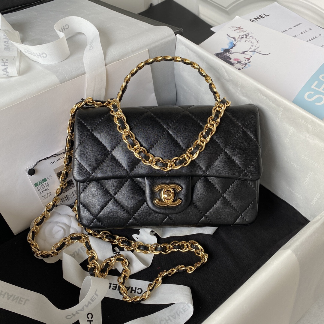 Ch**el flap handbag 13x21x8cm
