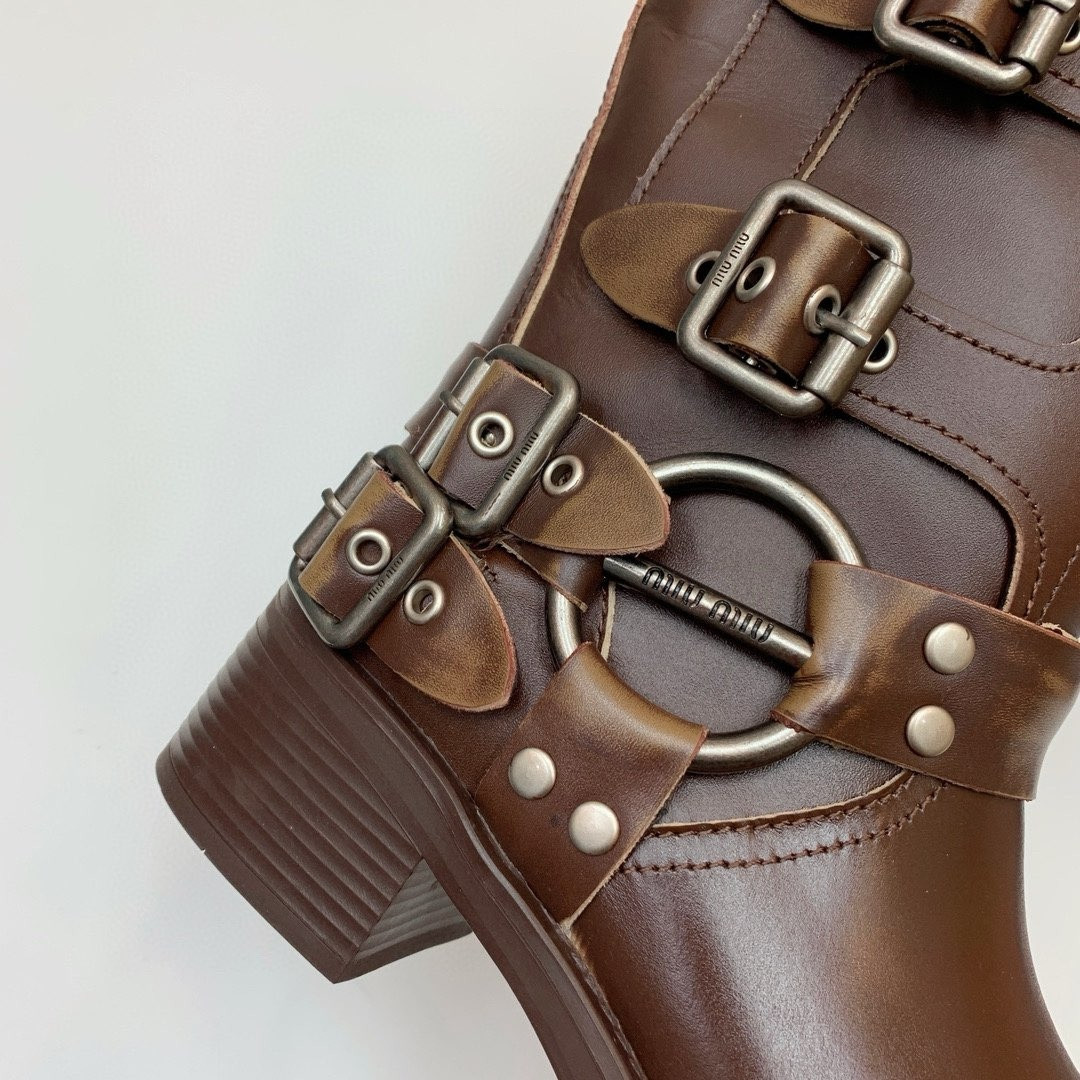 UA Miu Miu Leather Boots