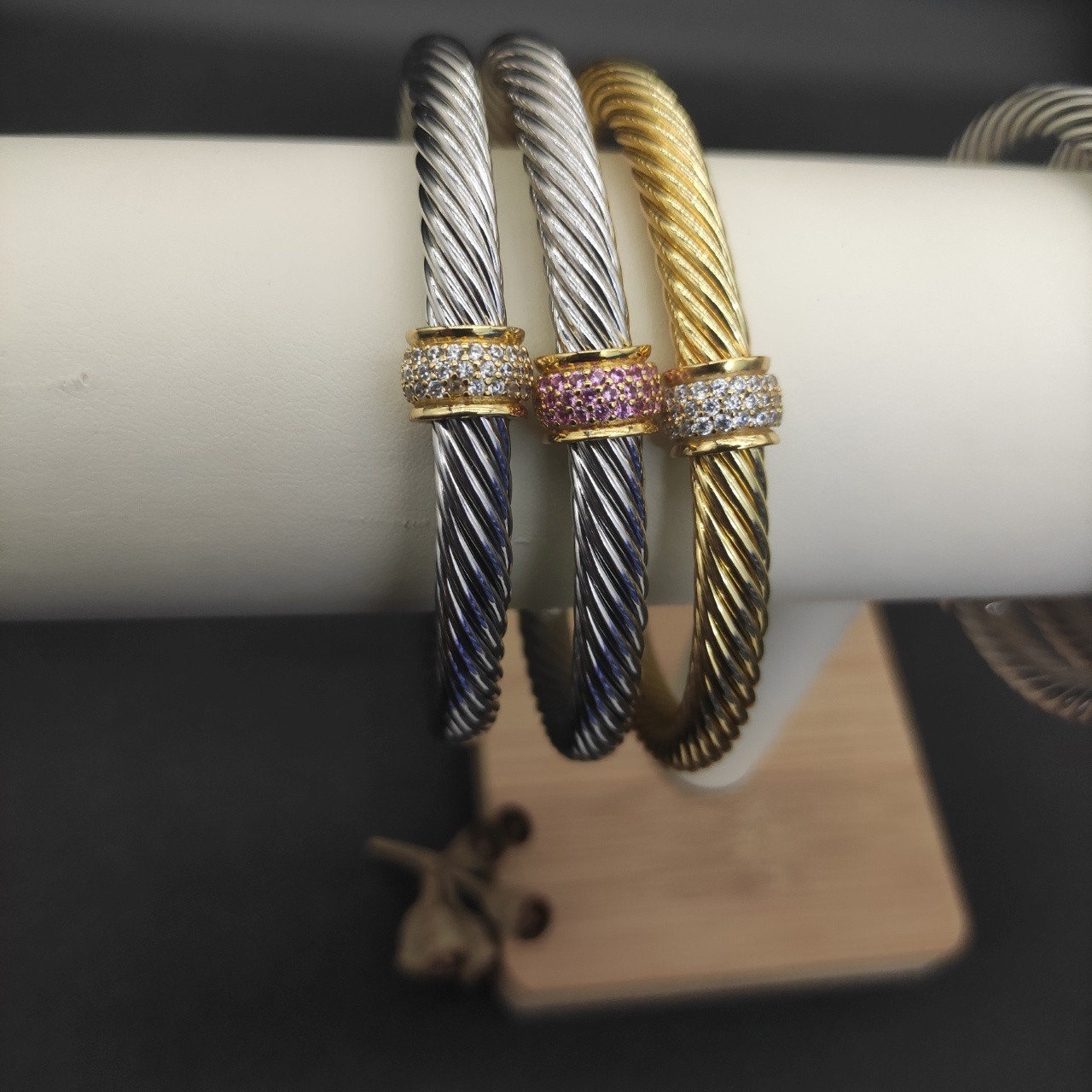 David Yurman 7mm round beads Bracelet (wrist circumference 16-20cm)