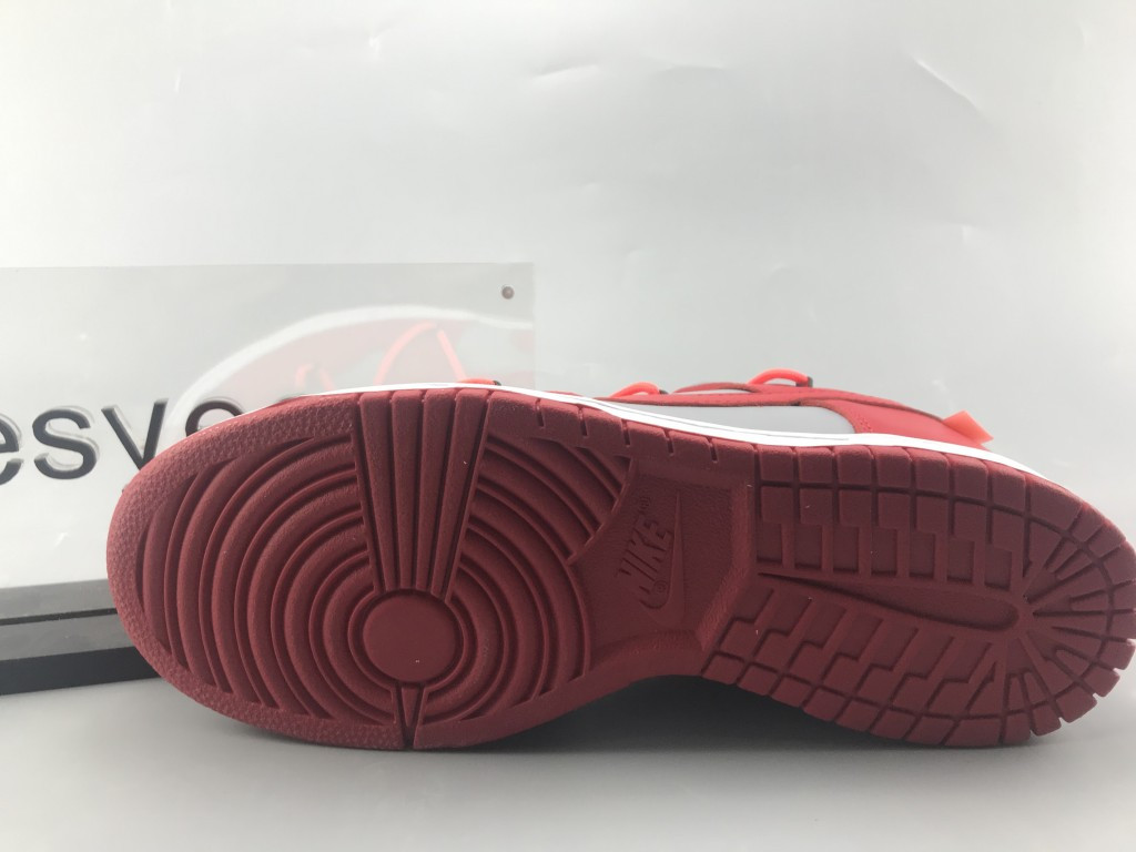 UA NIKE OFF-WHITE X DUNK LOW "UNIVERSITY RED"