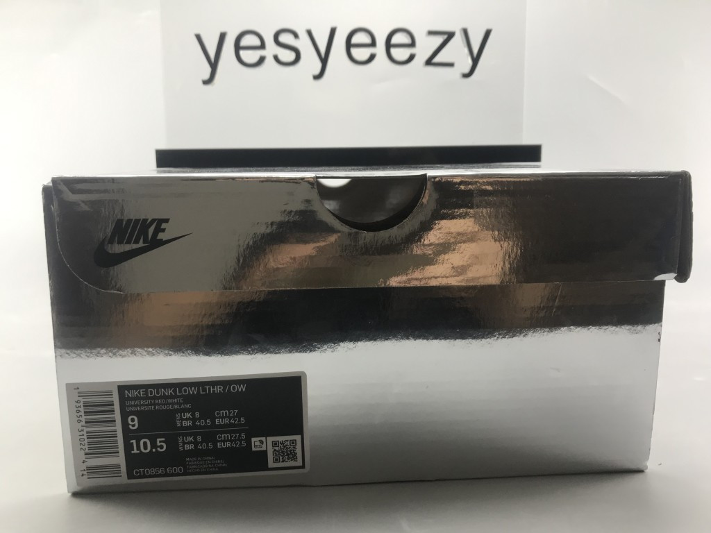 UA NIKE OFF-WHITE X DUNK LOW "UNIVERSITY RED"