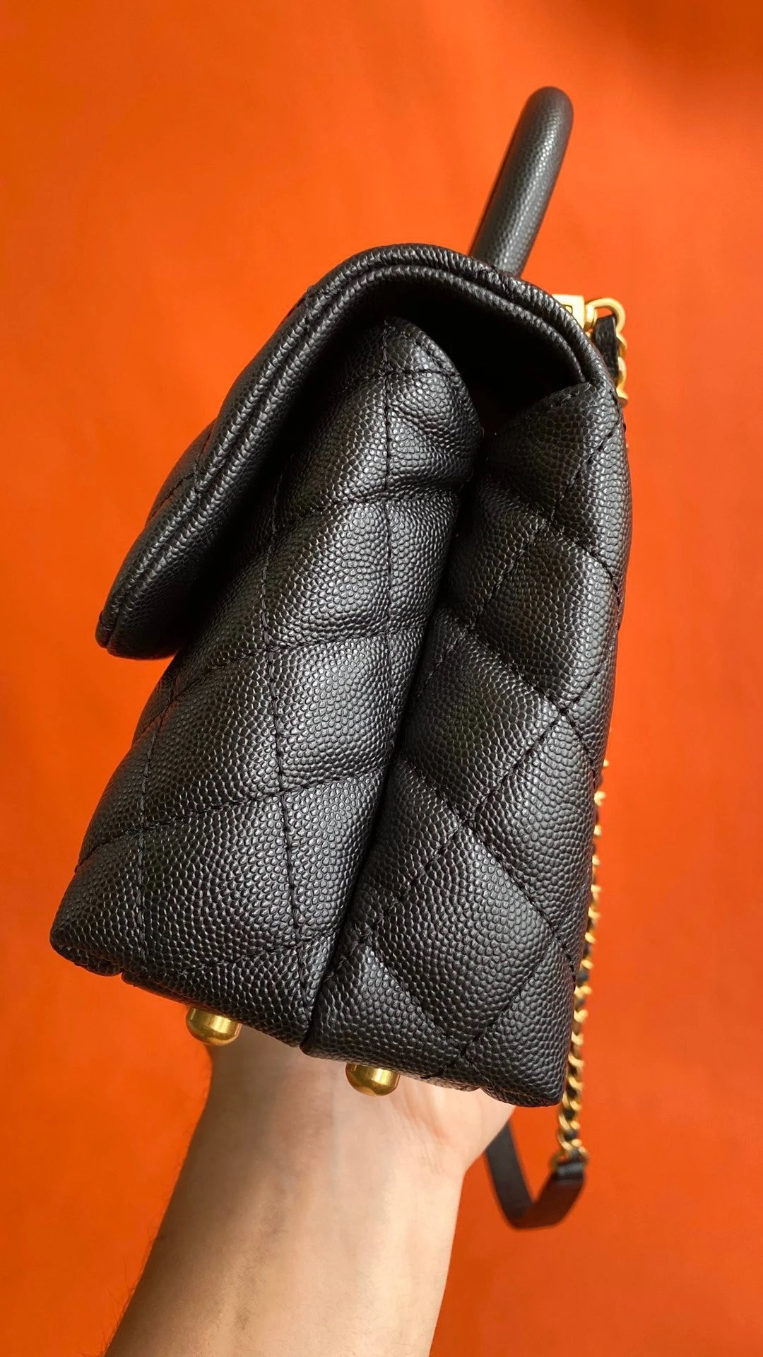 Ch**el FLAP BAG WITH TOP HANDLE