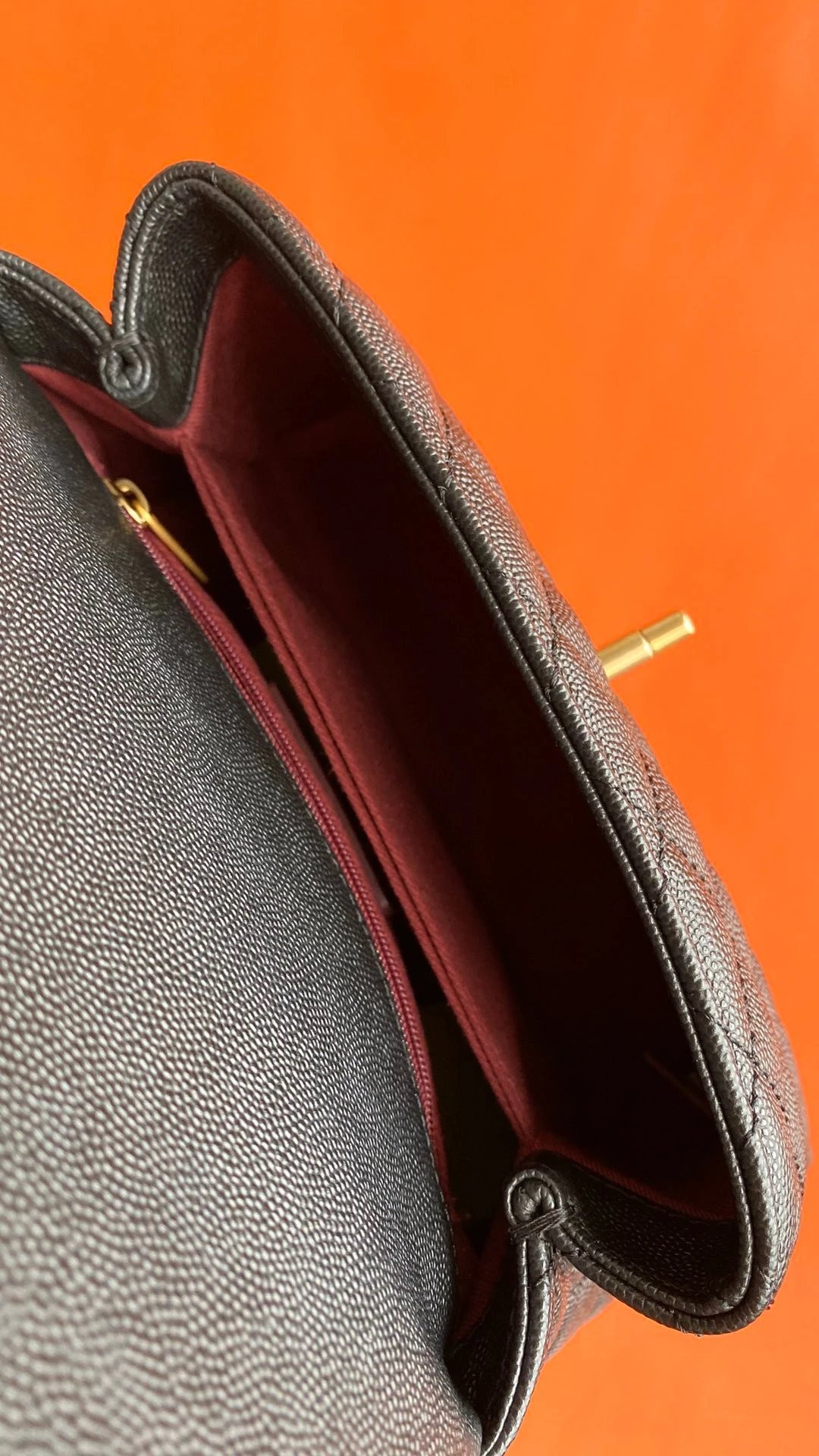 Ch**el FLAP BAG WITH TOP HANDLE