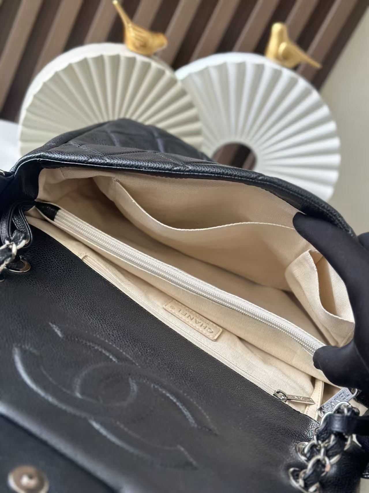 Ch**el Flap Bag AS3372 34x22x10cm