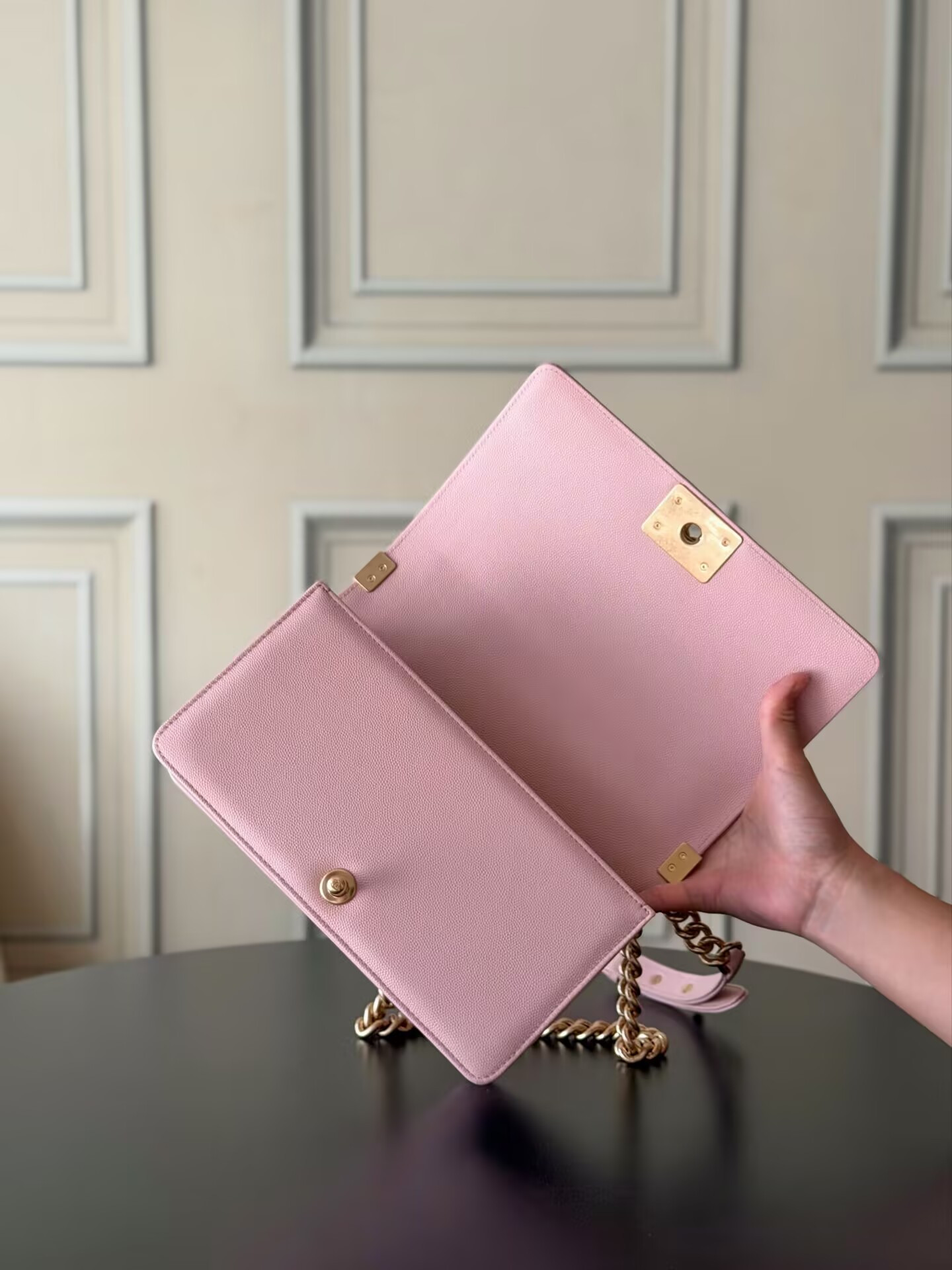 Ch**el Boy Handbag 15x25x9cm