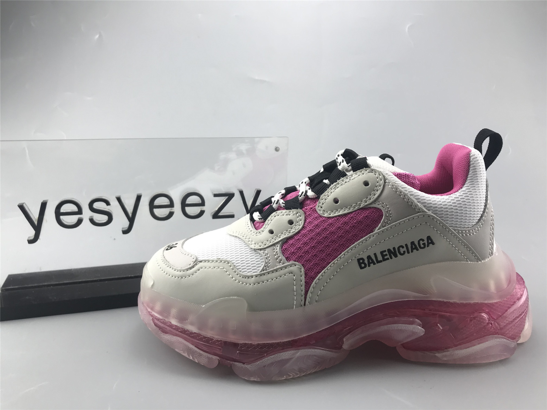 UA TRIPLE S CLEAR SOLE SNEAKER PURPLE RED